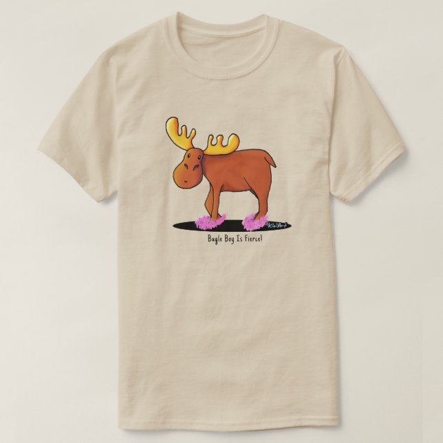 Camiseta De Moose De Zapatillo Fuzzy (Diseño del anverso)