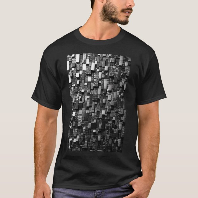 Camiseta de mosaico metálico micro 3D vertical abs (Anverso)