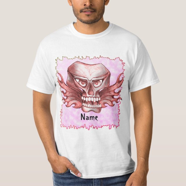 Camiseta de Motero con Cráneo de Roca (Anverso)