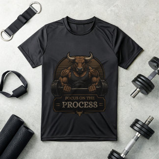 Camiseta de motivación Bull Gym | Enfócate en el p