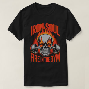 Camiseta de motivación de fitness de cráneo de alm