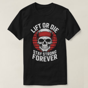 Camiseta de motivación de fitness de cráneo Levant