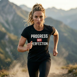 Camiseta de motivación de gimnasio Progreso No Per