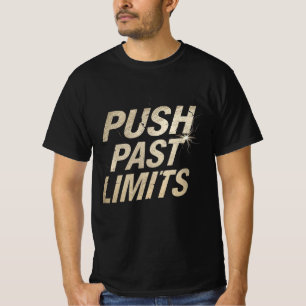 Camiseta de motivación de gimnasio Push Past Limit
