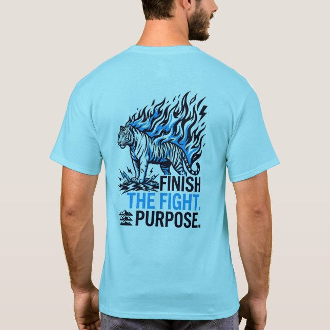 Camiseta de motivación de poder de tigre – Nunca t (Reverso)