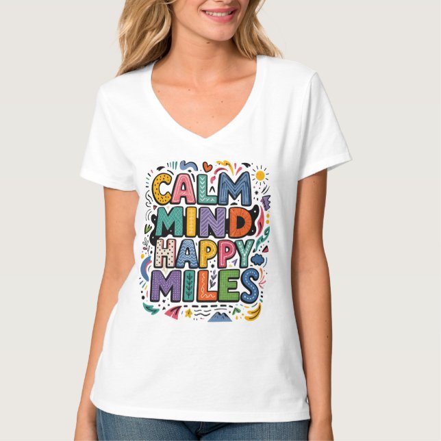 Camiseta de Motivación para Corredores Calm Mind H (Anverso)