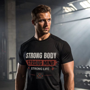 Camiseta de motivación para gimnasio Cuerpo Fuerte