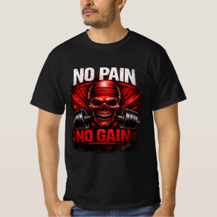 Camiseta de Motivación para Gimnasio Sin Dolor Sin