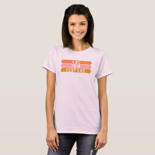 camiseta de motivación rosa y naranja