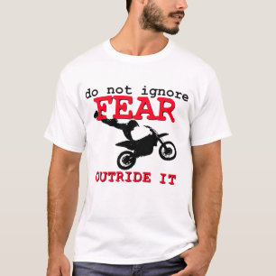 Camiseta de Moto de Cross - No Ignorar el Miedo