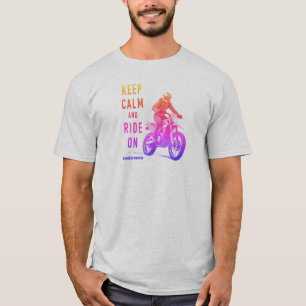 Camiseta de Moto de Tierra 'Mantén la Calma y Sigu