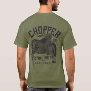 Camiseta de Motocicleta Chopper Vintage East Coast