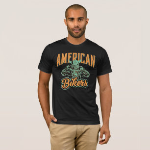 Camiseta de Motocicleta de Cráneo de Motociclistas