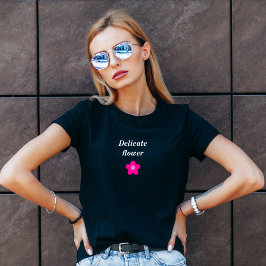 Camiseta de motocicleta Delicate Flower para mujer