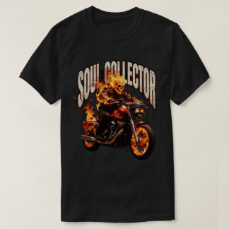 Camiseta de motocicleta en llamas coleccionista de