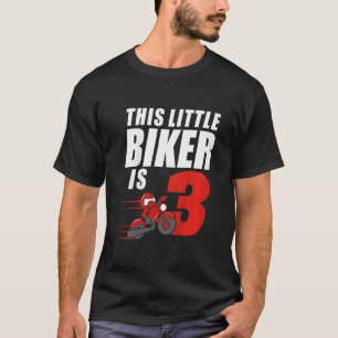 Camiseta De Motocicleta Para Niños Cumpleaños 3 Ni