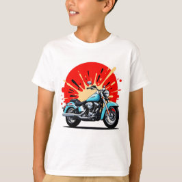 Camiseta de Motocicleta Retro Blue Cruiser – Pop‑A