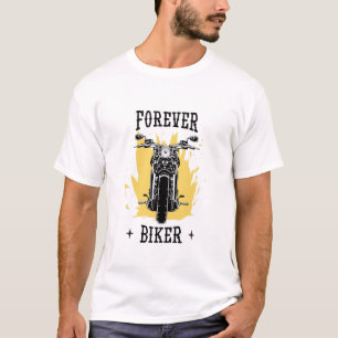 Camiseta de Motocicleta Vintage 'Forever Biker'