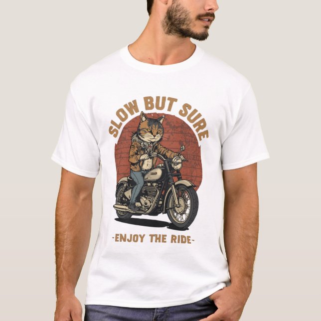 Camiseta de Motociclista Gato (Anverso)