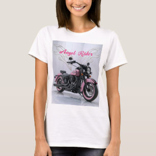 Camiseta de motociclista rosa para mujeres