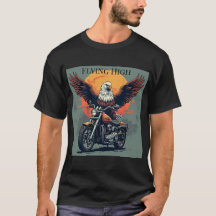 Camiseta de Motociclista Volando Alto