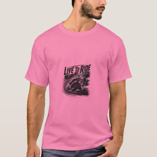 Camiseta de motorista 'Vive para montar en moto' |