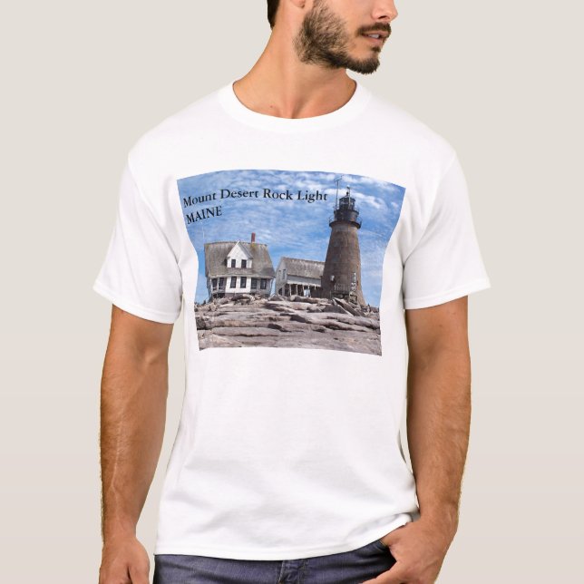 Camiseta de Mount Desert Rock Light, Maine (Anverso)