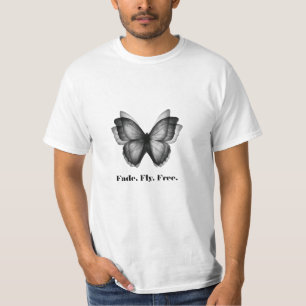Camiseta de movimiento abstracto de mariposa borro