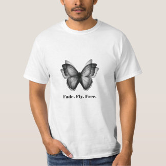 Camiseta de movimiento abstracto de mariposa borro