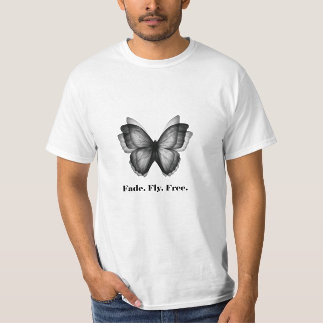 Camiseta de movimiento abstracto de mariposa borro (Anverso)