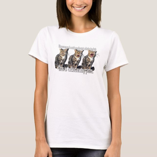 Camiseta de muchas patas, meme divertido de gatos (Anverso)