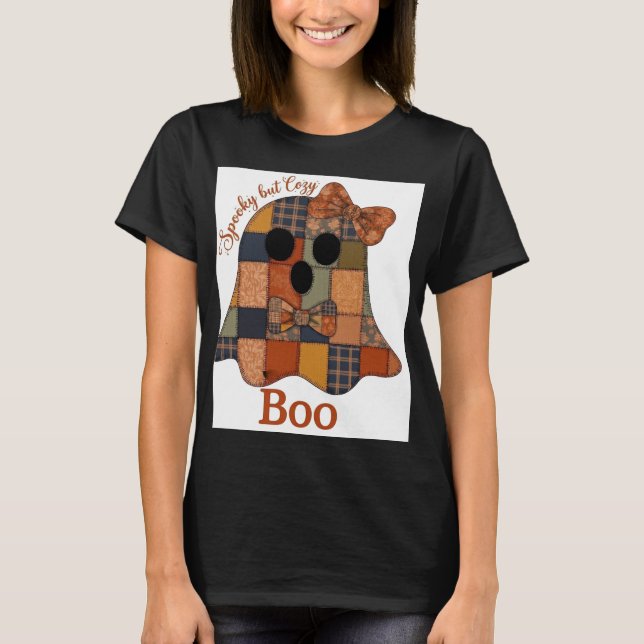 Camiseta de mujer ADOM "Spooky but Cozy" Ghost (Anverso)
