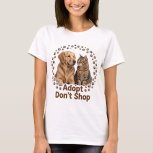 Camiseta de Mujer Adoptar No Comprar