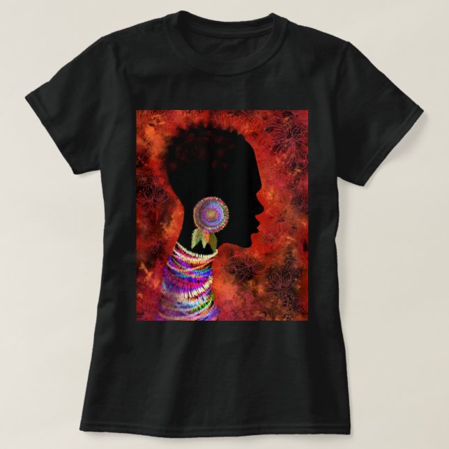 Camiseta de mujer africana bonito (Diseño del anverso)