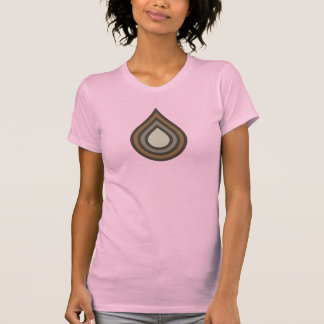 Camiseta de mujer ajustada con obra de arte en cap