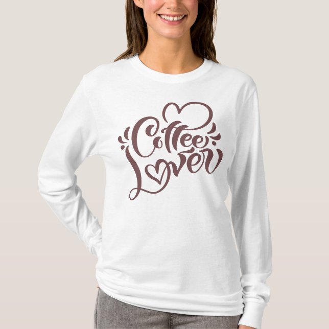 Camiseta de Mujer Amante del Café (Anverso)