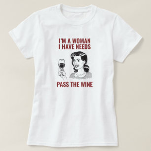 Camiseta de mujer amante del vino