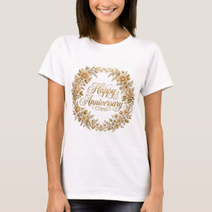 Camiseta de mujer aniversario feliz