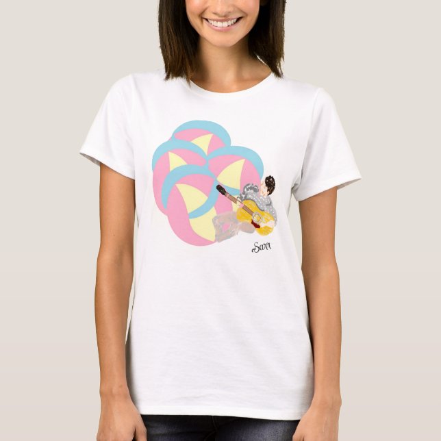Camiseta de mujer: Arcoiris musical (Anverso)