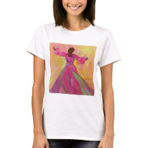 Camiseta de Mujer Bailando Mujer Africana