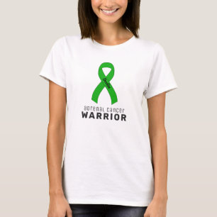 Camiseta de mujer blanca guerrera del cáncer al ad