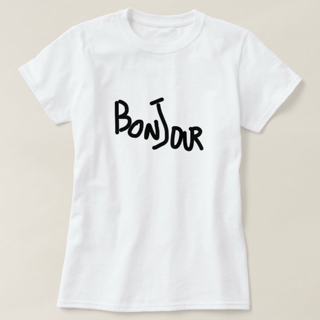 Camiseta de Mujer Bonjour (Diseño del anverso)