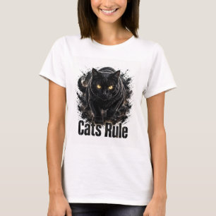 Camiseta de mujer Cats Rule Black Cat
