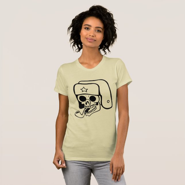 Camiseta de Mujer Chic Russian Skull - Artística (Anverso completo)
