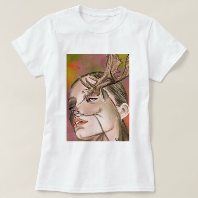 Camiseta de Mujer Ciervo (Diseño del anverso)