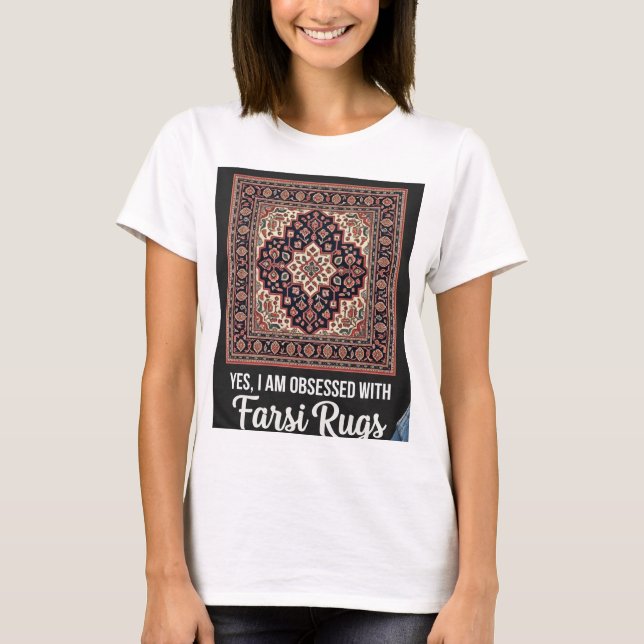Camiseta de mujer con alfombras persas/farsi (Anverso)