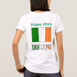 Camiseta de mujer con bandera de Irlanda personali