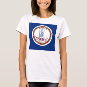 Camiseta de mujer con bandera del estado de Virgin