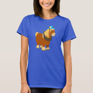 Camiseta de mujer con caballo Bretón de dibujos an
