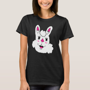 Camiseta de mujer con cara de conejo espeluznante